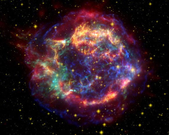 A 300-year-old supernova remnant created by the explosion of a massive star.